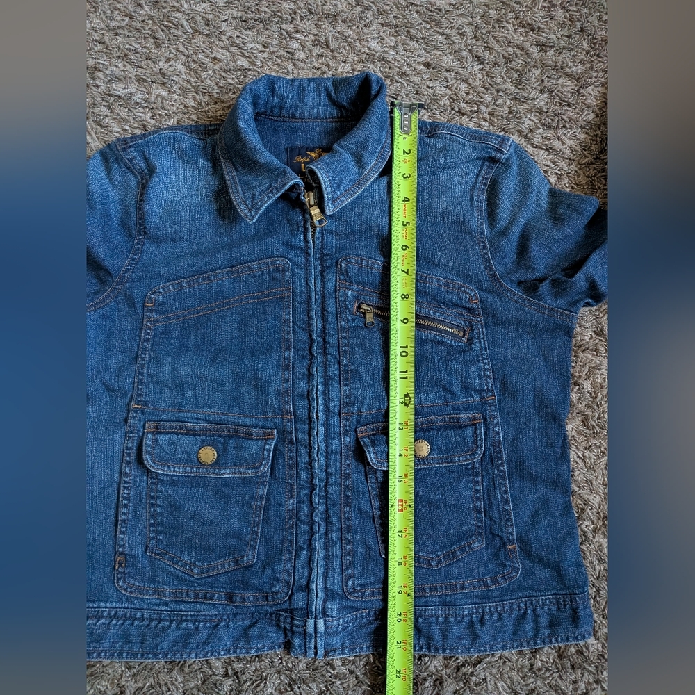 Lauren Ralph Lauren Jeans Denim Full Zip Cotton Jean Jacket Women's L - Picture 5 of 7